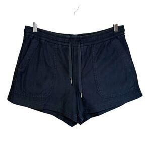 Athleta Farallon High Rise Pull On Shorts Black M Minimalist Athleisure Grunge